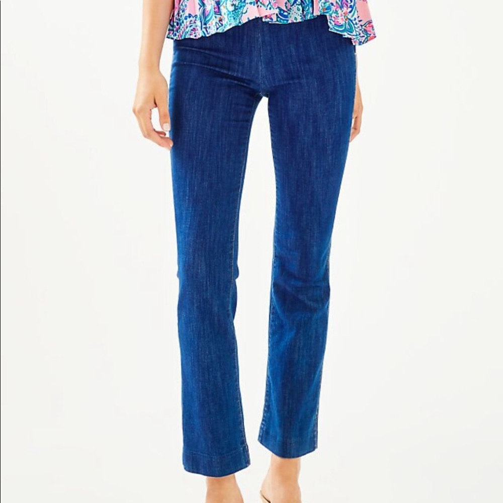 NWT Lilly Pulitzer Ocean Cay High Rise Jean